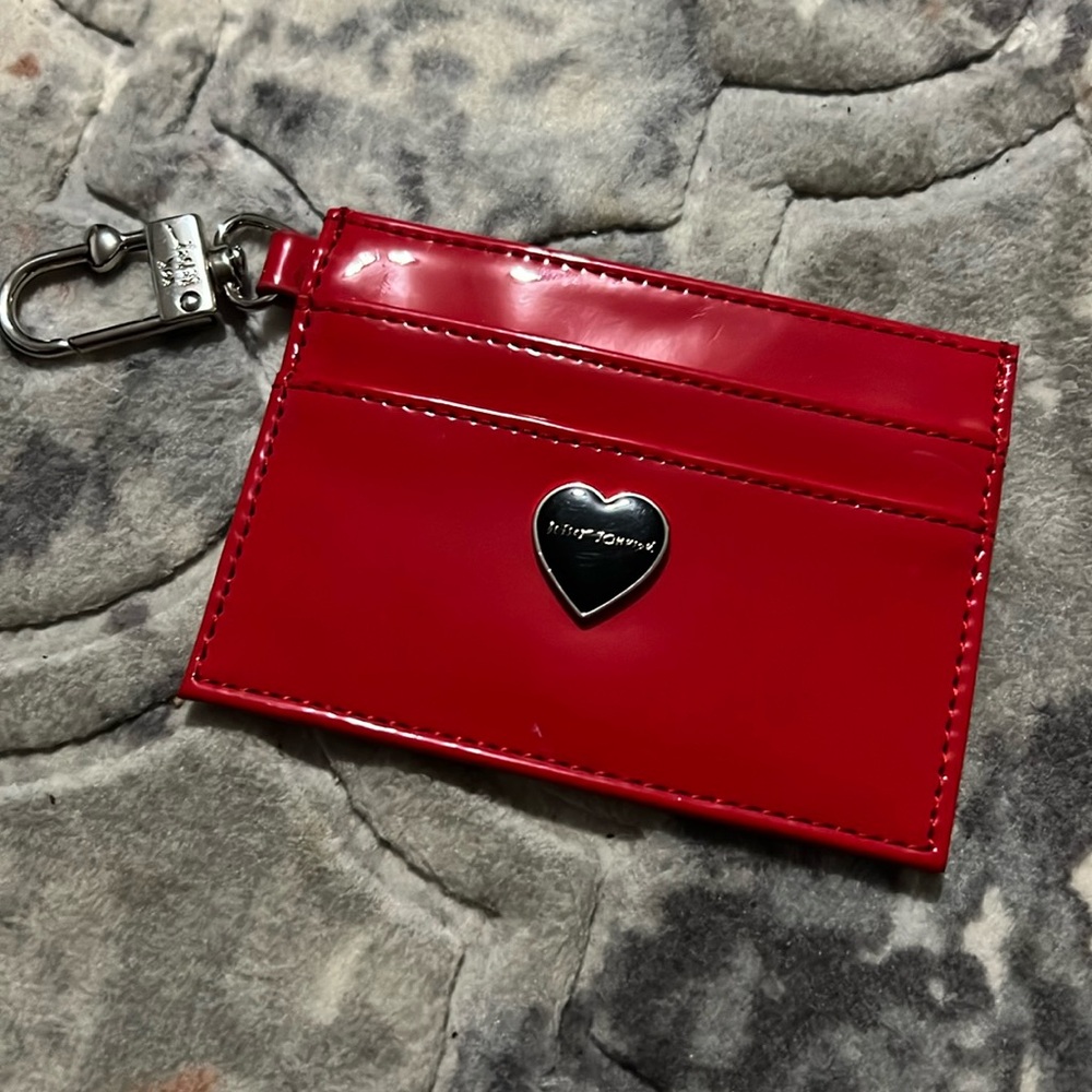 Betsey Johnson’s Card Holder with a ring to attach to the inside of your purse